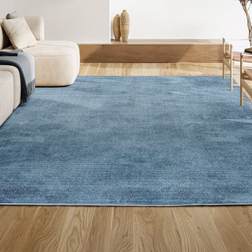 Cole Modern Minimalist Pinstripe High-low Area Rug